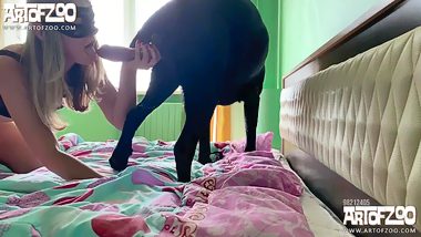 First time dog fuck girl