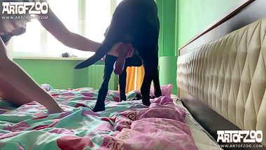 First time dog fuck girl